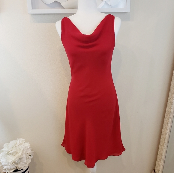 Trio New York Dresses & Skirts - Trio NY cowl neck red dress